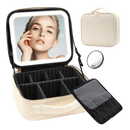 Bolsa de Maquiagem Portátil com Espelho LED - GlowBag - Fluzzia